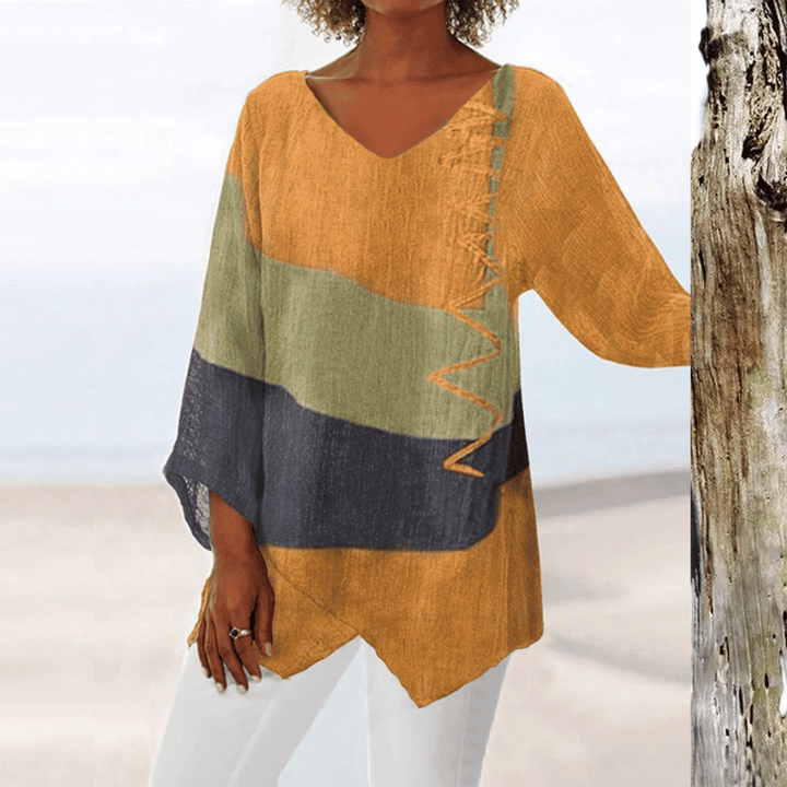 Ingrid - Leichte Bluse mit geometrischem Print