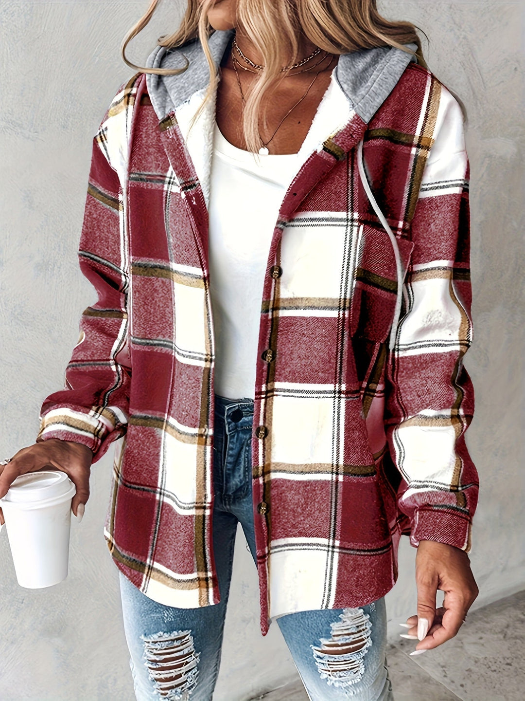 Genevessa - Kapuzen-Hemdjacke mit weicher Haptik