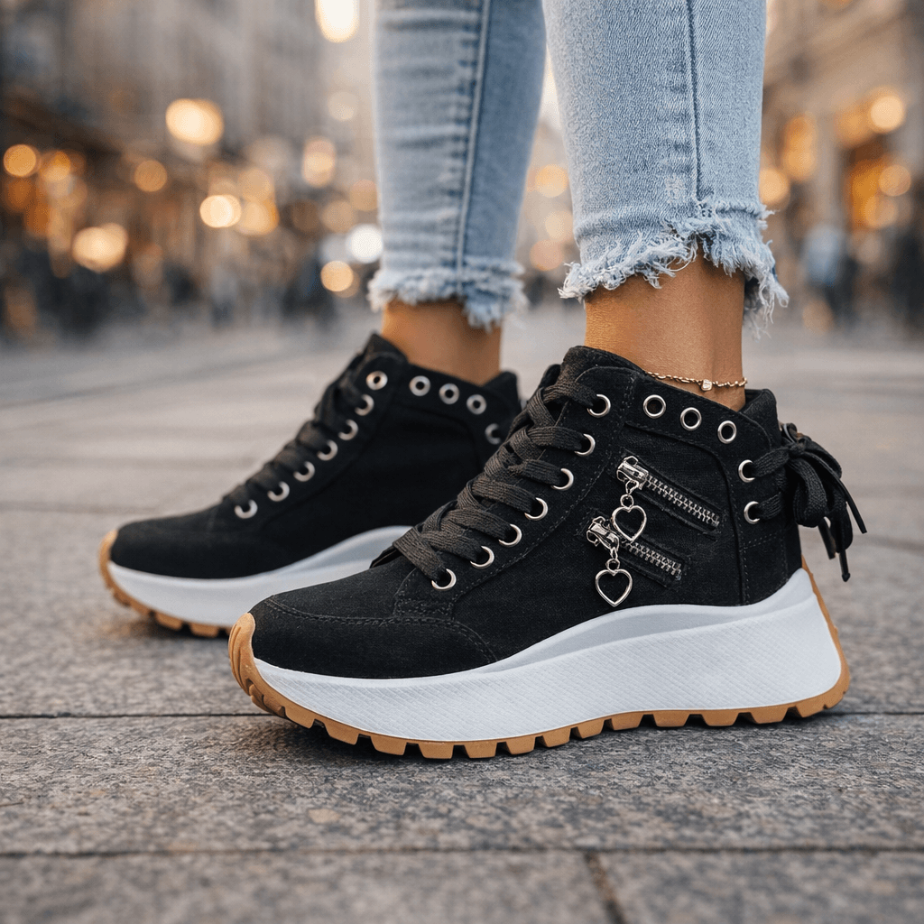 Celestia - Gepolsterte Plateau-Sneaker