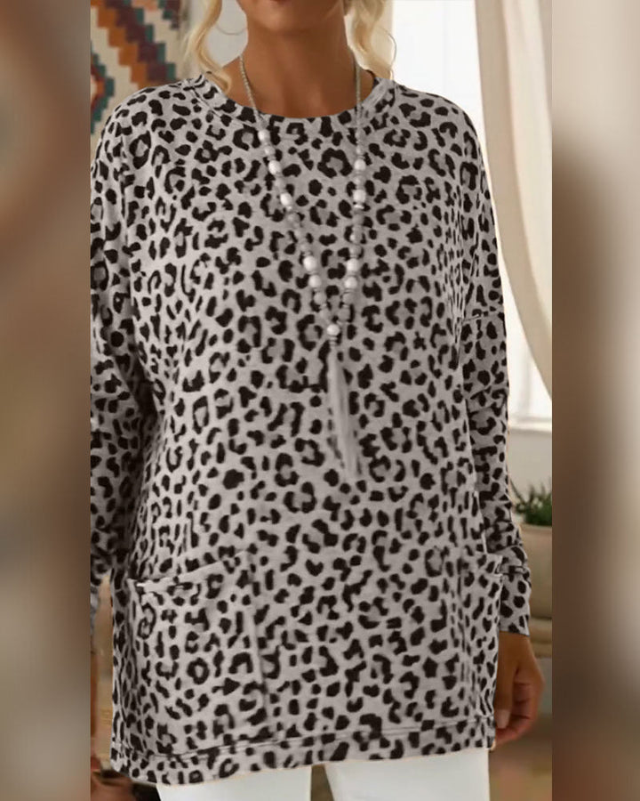 Primelia - Soft-Touch-Langarmshirt mit Leoprint