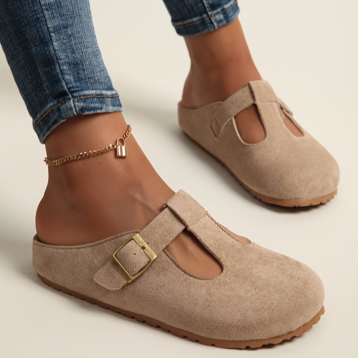 Korae - T-Riemchen-Clogs mit Schnalle