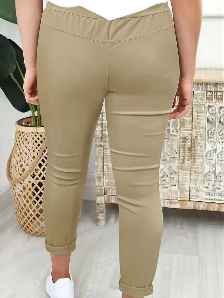 Tansy - Schmal geschnittene Stretchhose mit Tunnelzug