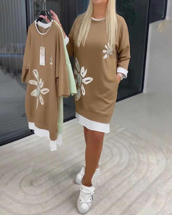 Helia - Soft-Touch-Sweatshirtkleid