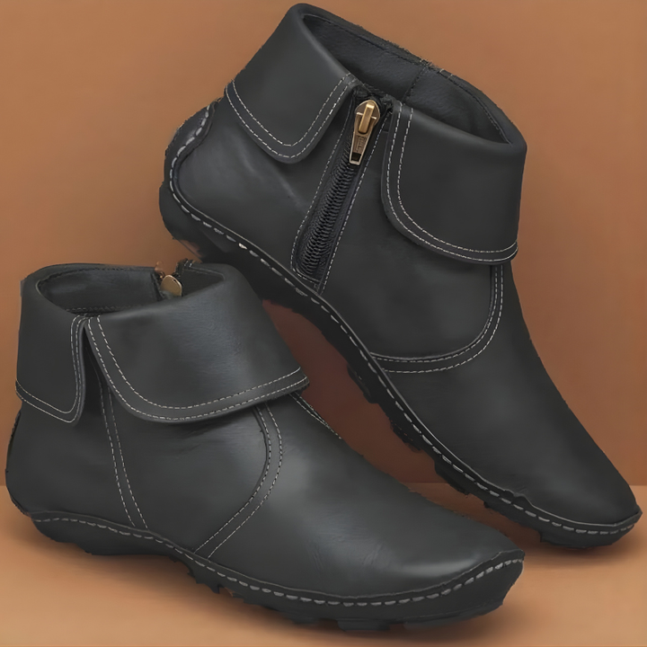 Winona - Leder-Stiefeletten mit umklappbarem Schaft