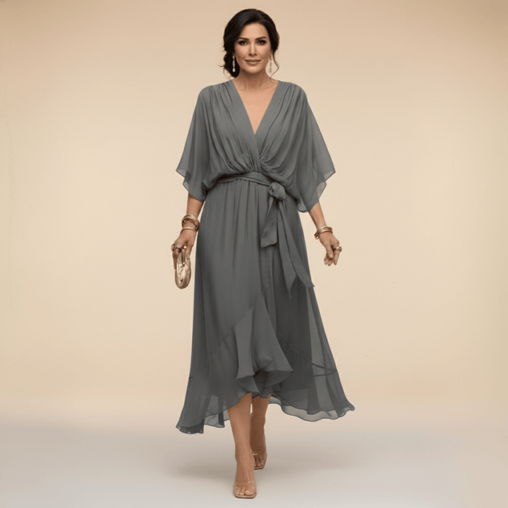 Mirabelle - Luftiges V-Ausschnitt-Kleid