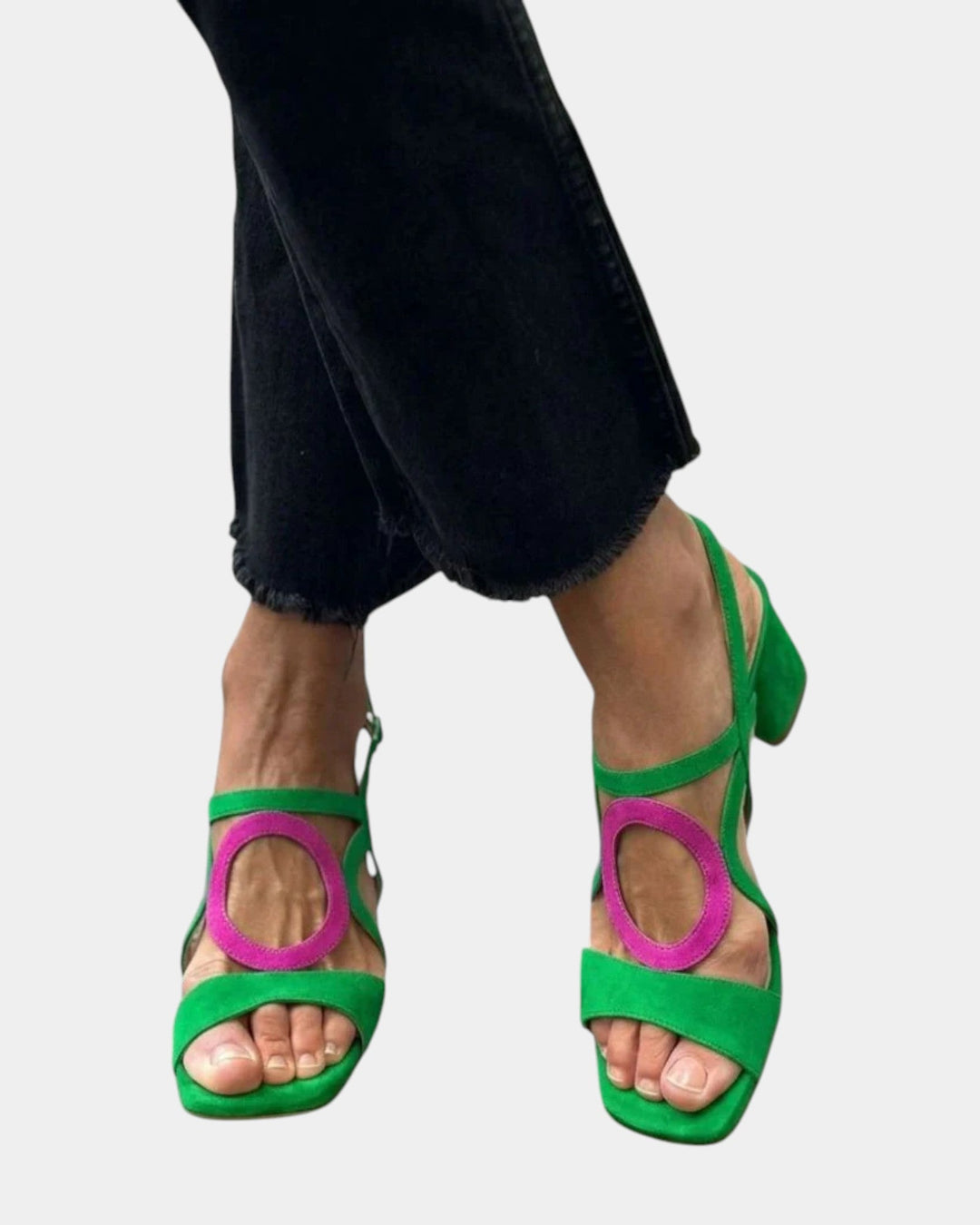 Florette - Sandaletten mit Cut-out-Riemen und Blockabsatz