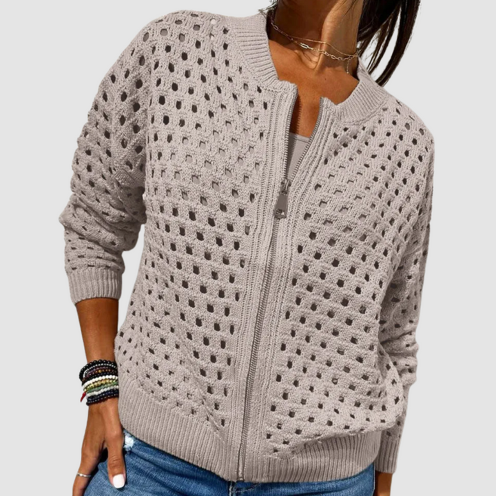 Kaelina - besonders weicher Cardigan mit Reißverschluss