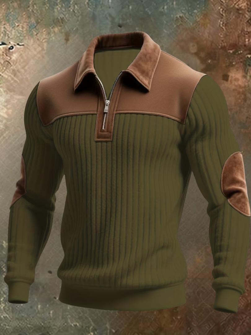 Eldvane - Premium Rippstrick-Half-Zip-Pullover