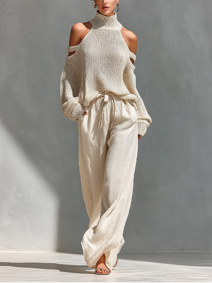 Diorelle - Stricktop und locker geschnittenes Set