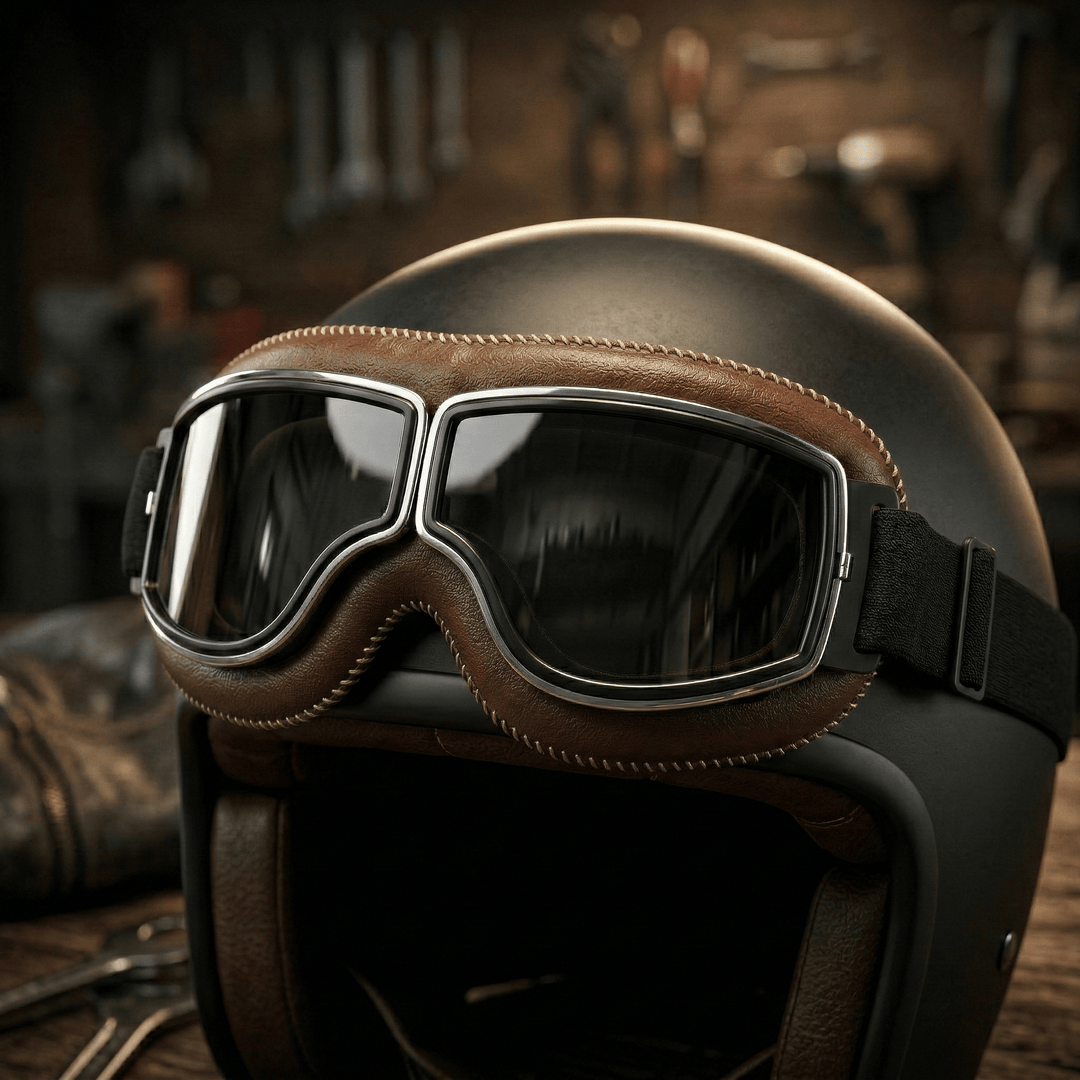 Alaric - Vintage-Motorradbrille
