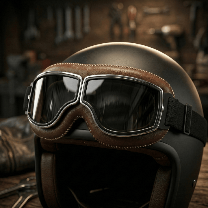 Alaric - Vintage-Motorradbrille