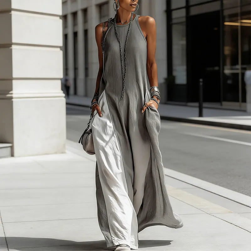 Zarella - Softtouch Colourblocking-Maxikleid