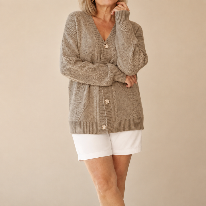 Halcyon - Weicher Strick-Cardigan mit Knopfleiste