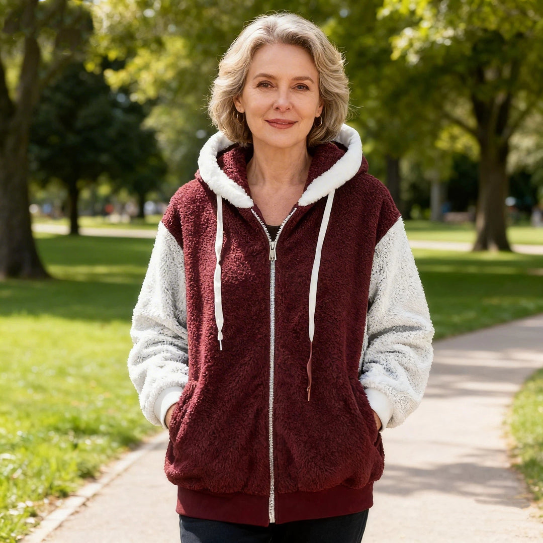Alvenique - Soft-Touch-Kapuzenjacke mit Reißverschluss