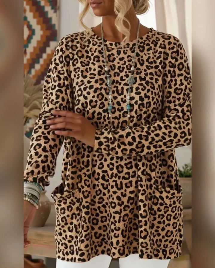 Primelia - Soft-Touch-Langarmshirt mit Leoprint