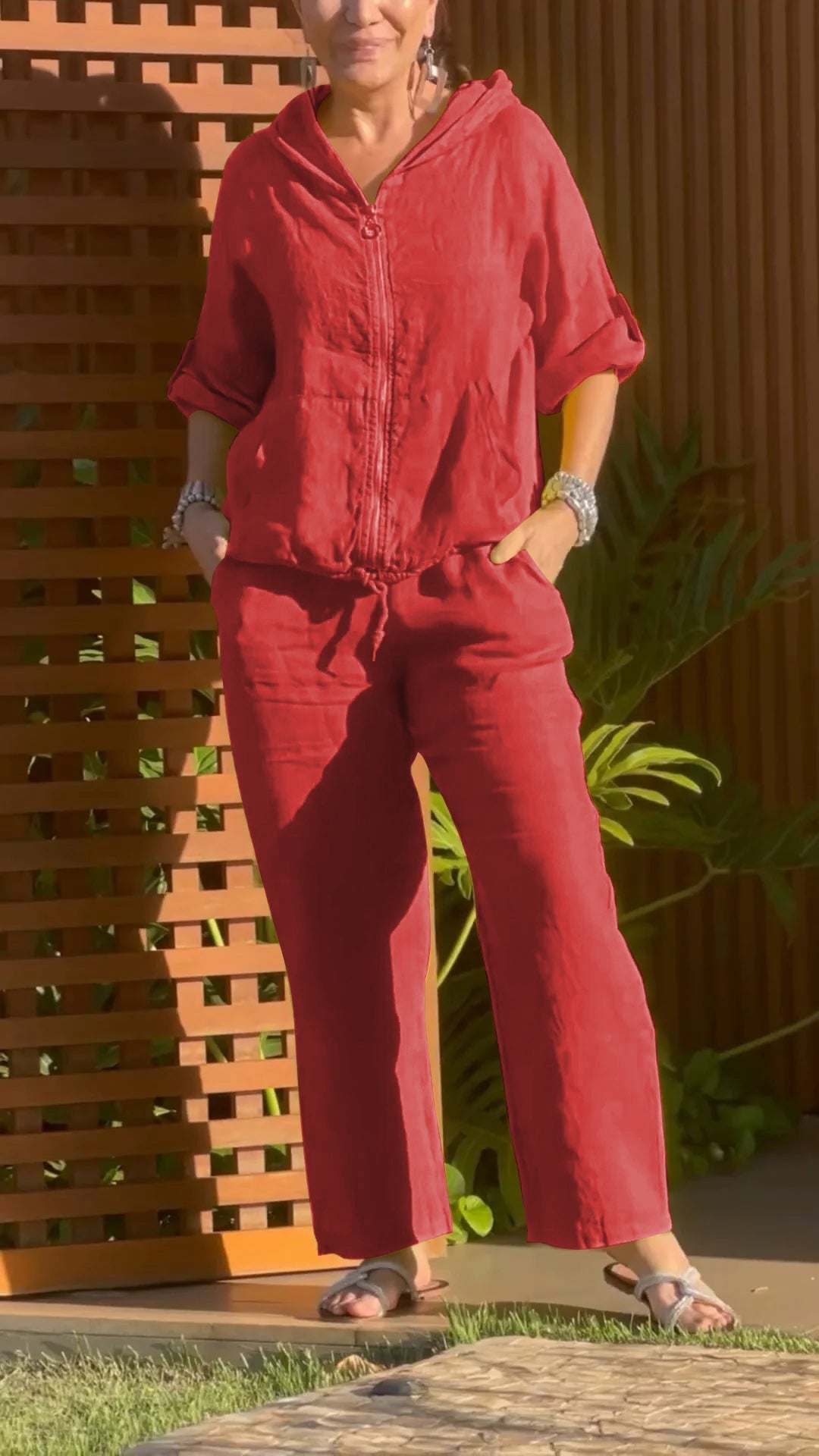 Florina - Set aus Hoodie mit Reißverschluss und Hose