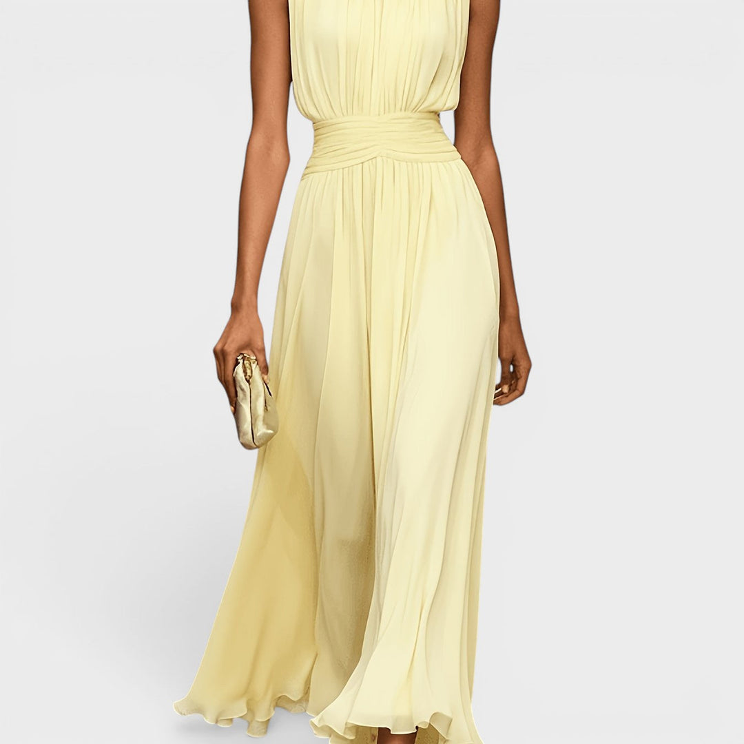 Evadne - Premium drapiertes Midikleid