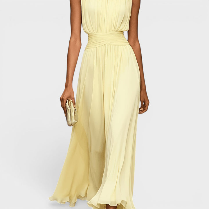Evadne - Premium drapiertes Midikleid