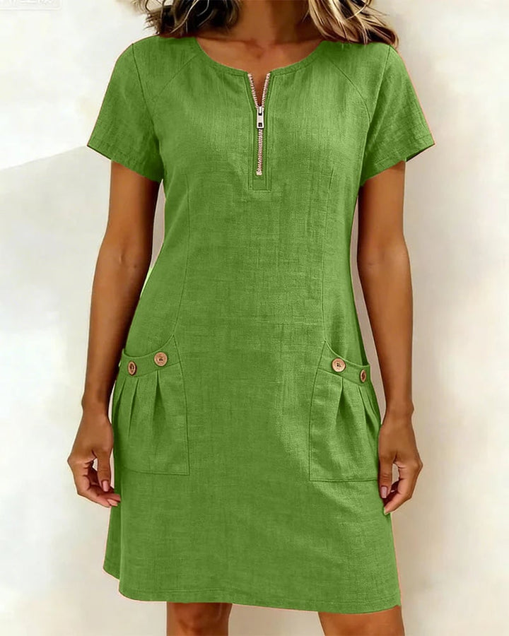 Girella - Luftiges A-Linien-Kleid aus Leinen