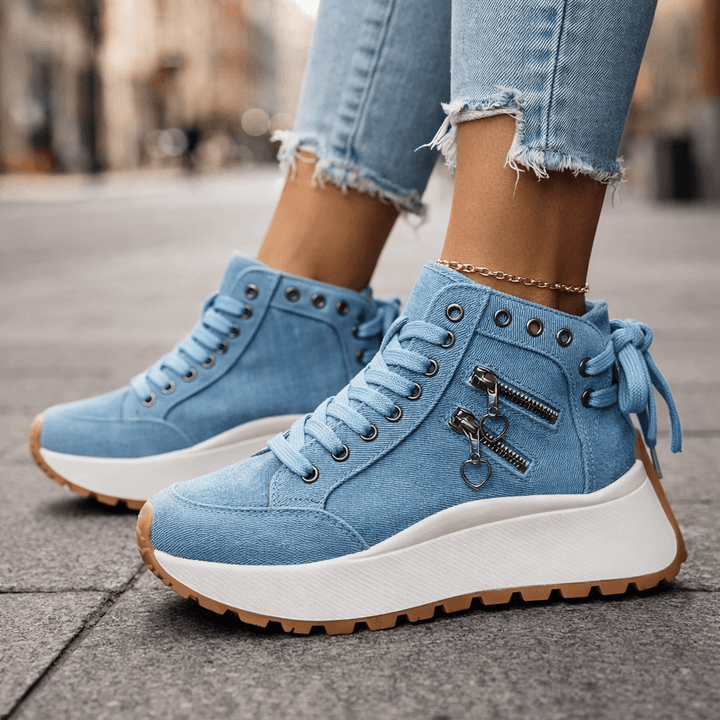 Celestia - Gepolsterte Plateau-Sneaker