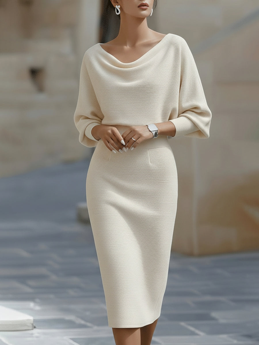 Avalon - Softtouch-Midikleid mit Fledermausärmeln