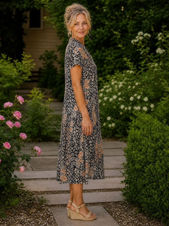Genevieve - Fließendes Midi-Hemdkleid