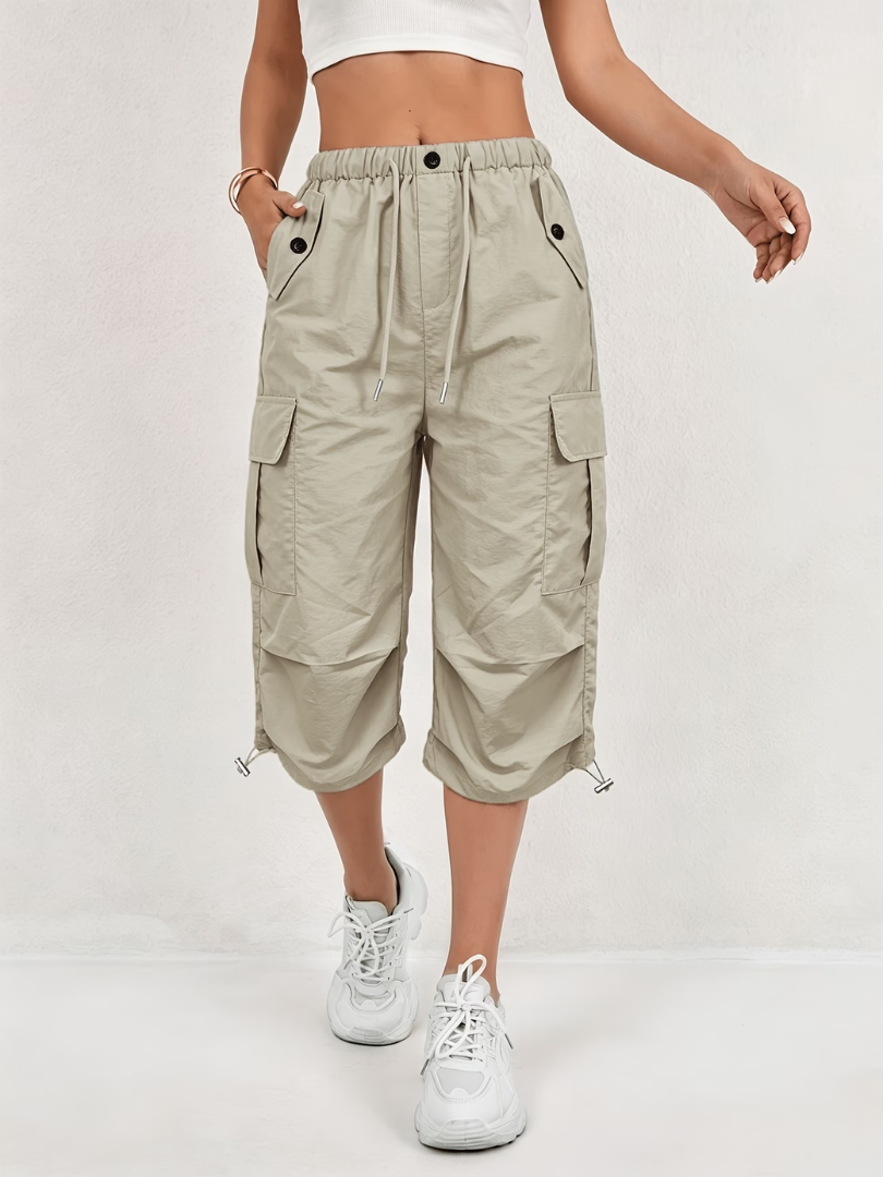 Donatella - leichte Cargo-Caprihose mit Stretch