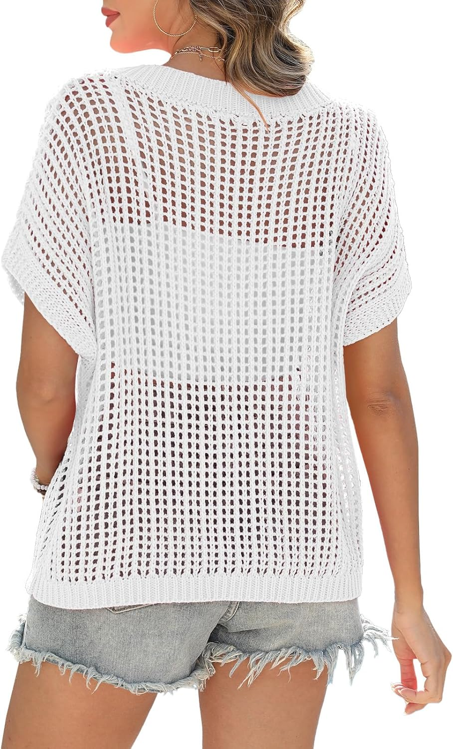 Hallie - Luftiges Ajour-Stricktop