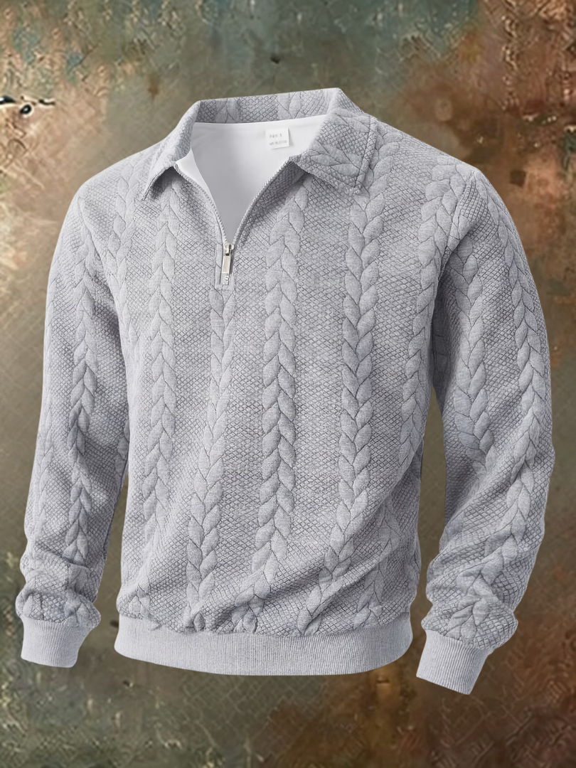Belvorn - Premium Half-Zip-Pullover mit Zopfmuster