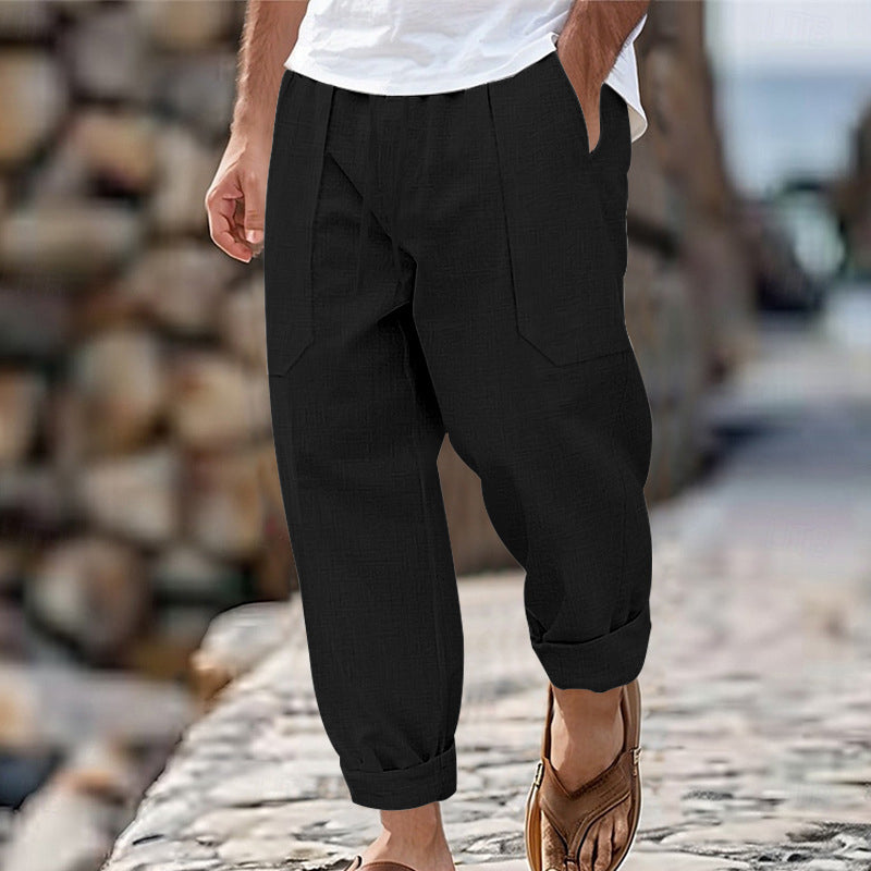 Halston - Relaxed-Fit-Hose aus Leinenmischung