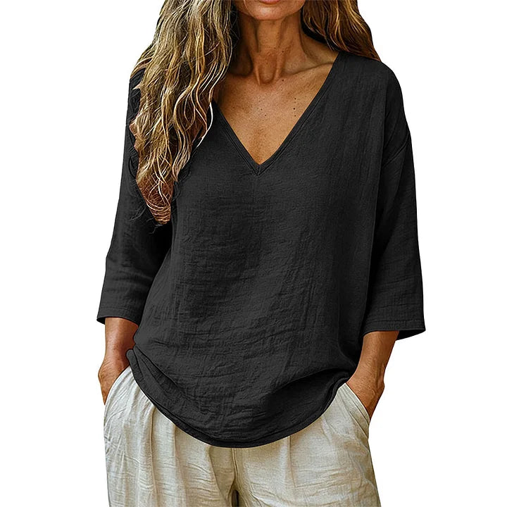 Rhianna - Elegante Bluse mit V-Ausschnitt