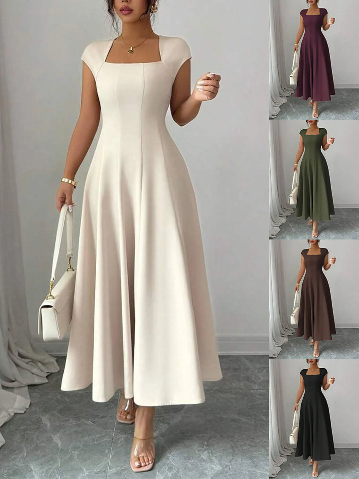 Ysolenne - Midikleid mit weichem Griff und quadratischem Ausschnitt