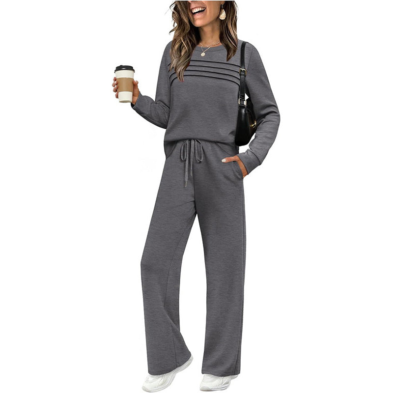 Elanoria - Lässiges Langarm-Zweiteiler-Set