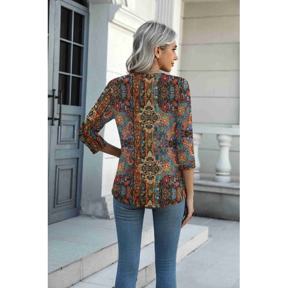 Arianwen - Soft-Touch-Bluse mit V-Ausschnitt