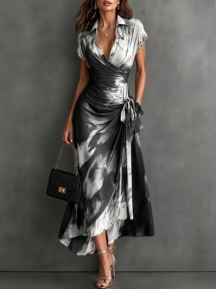 Kaia - Softtouch-Wickel-Hemdblusenkleid