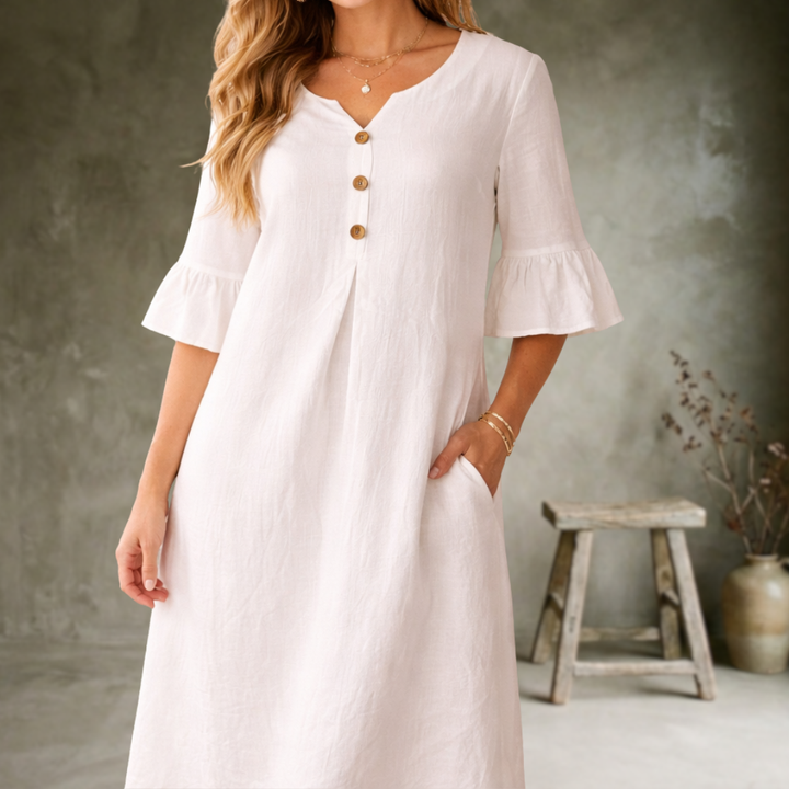 Sorella - Soft-Touch-Kleid mit Rüschenärmeln