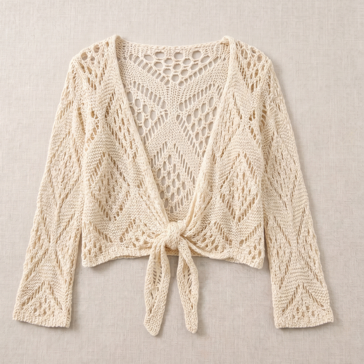 Aravelle - Ajour-Strickjacke