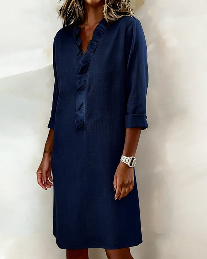 Dorelle - Luftiges Rüschen-Shirtkleid aus Leinen-Mix