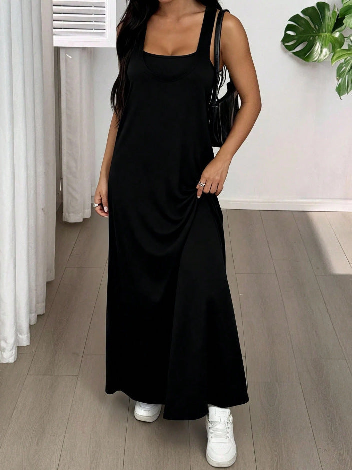 Evania - Zweiteiliges Maxikleid-Set im Lagenlook