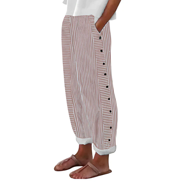Yareli - Gestreifte Wide-Leg-Hose
