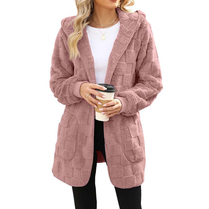 Zinnabelle - Kapuzencardigan mit Plüschstruktur