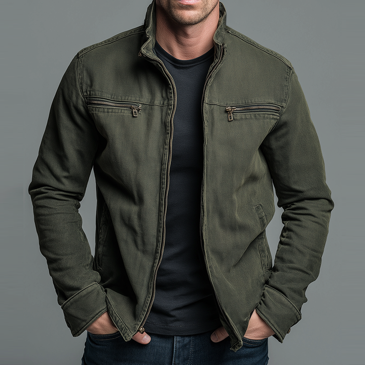 Brody - Superweiche Reißverschlussjacke in Vintage-Waschung