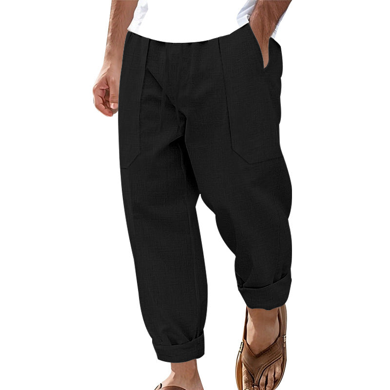 Halston - Relaxed-Fit-Hose aus Leinenmischung