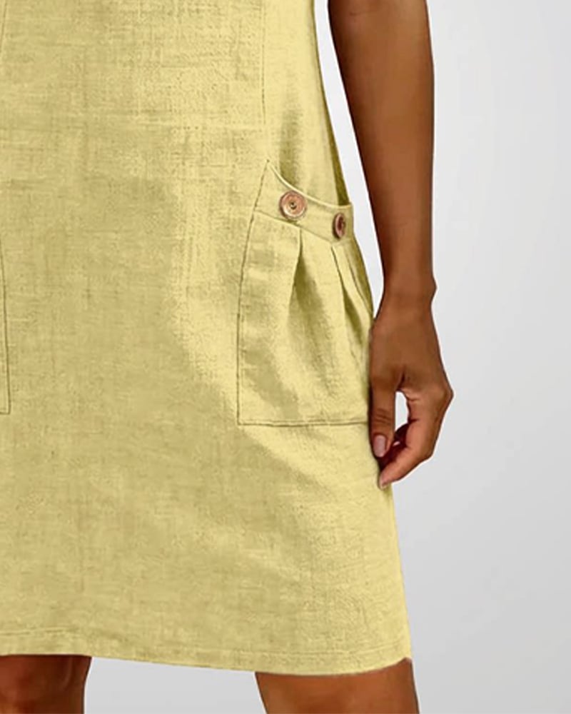 Girella - Luftiges A-Linien-Kleid aus Leinen
