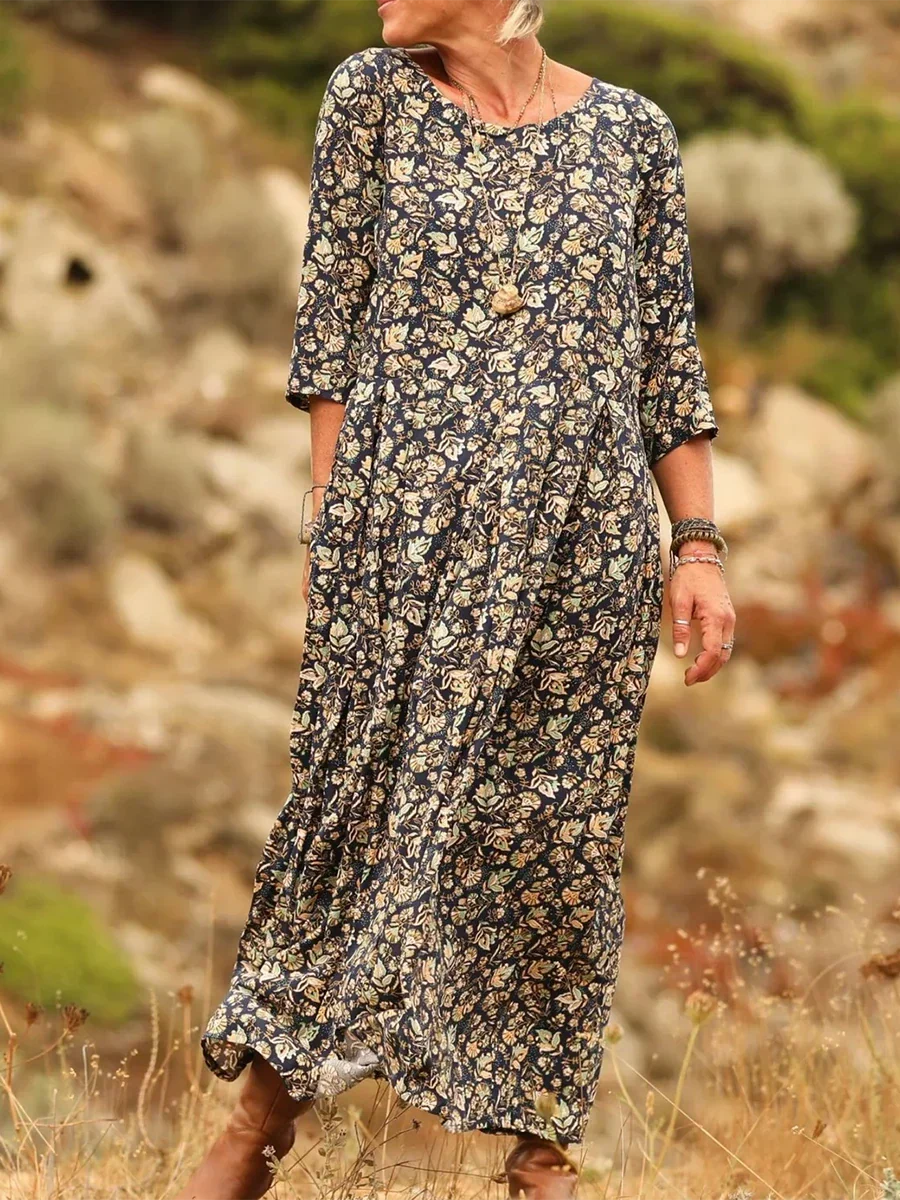 Griselda - Legeres Maxikleid mit Faltendetails