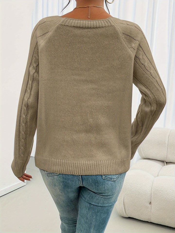 Rosabelle - Strukturierter Pullover mit Knopfdetails