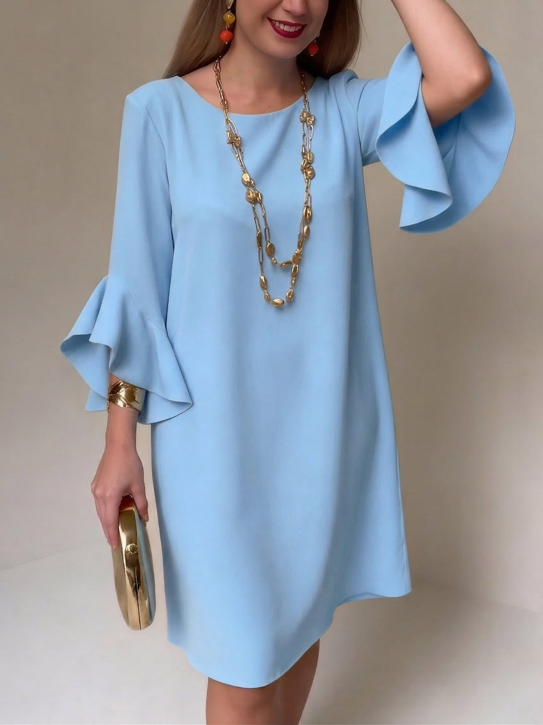 Hilaria - Minikleid mit Rüschenärmeln