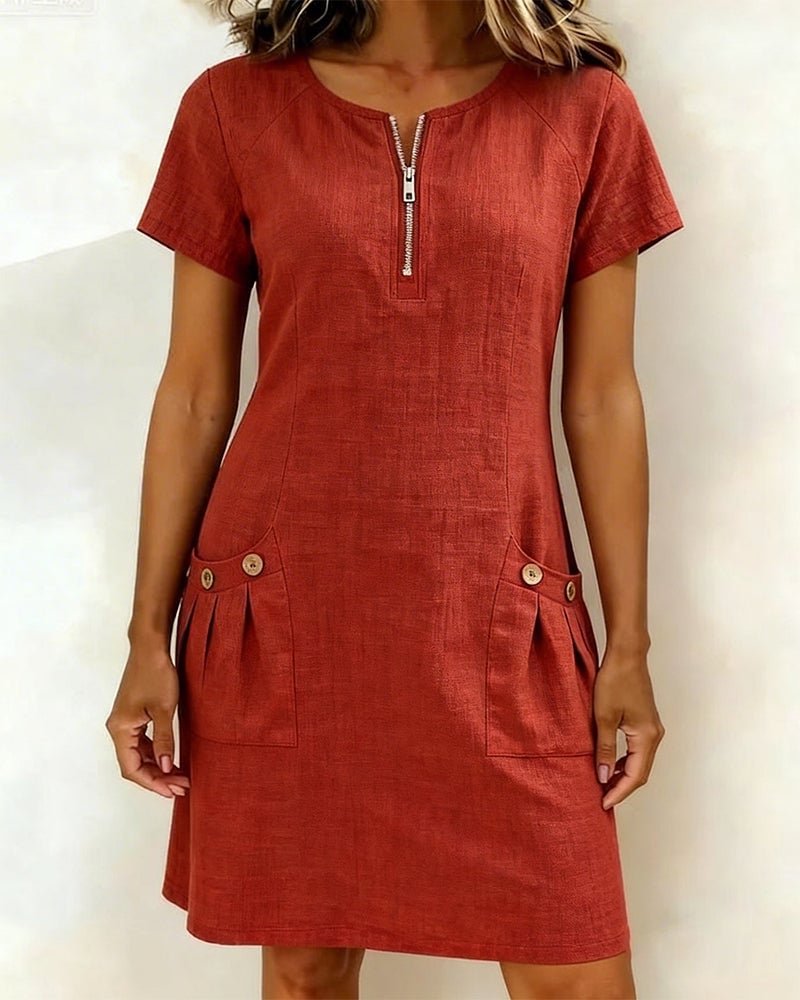 Girella - Luftiges A-Linien-Kleid aus Leinen