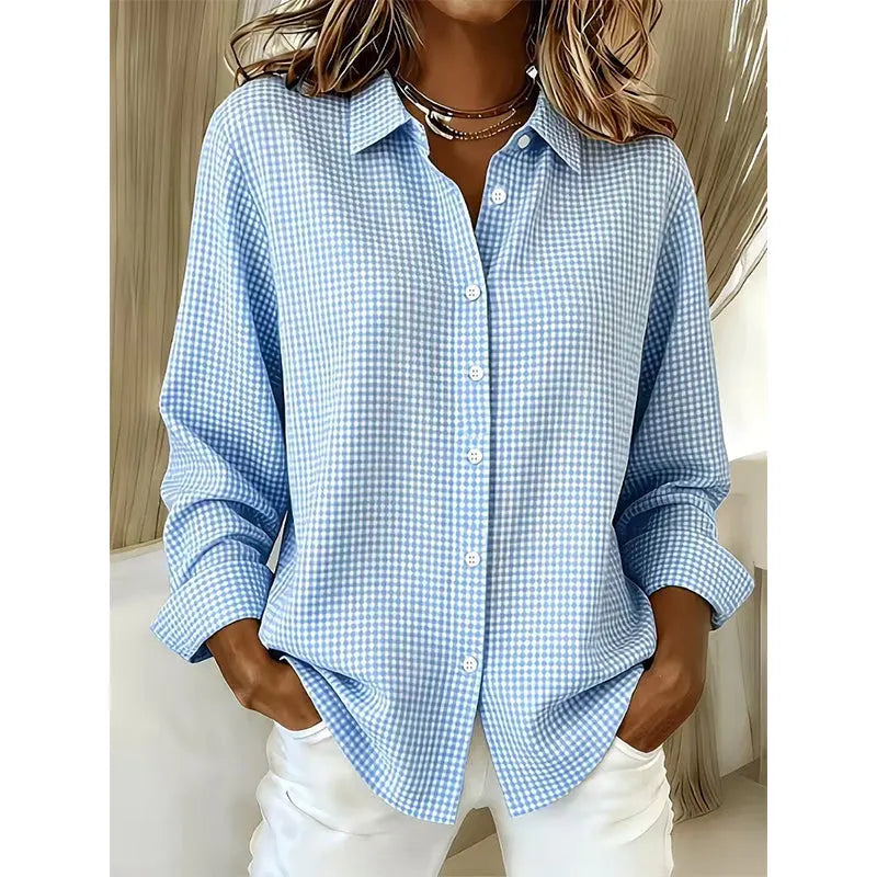 Illyssia - Klassische Bluse mit Knopfleiste
