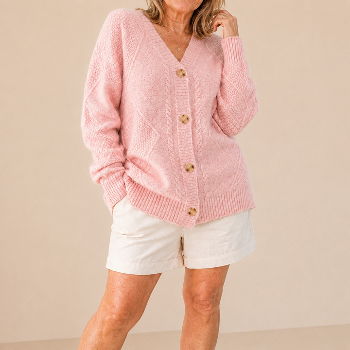 Halcyon - Weicher Strick-Cardigan mit Knopfleiste